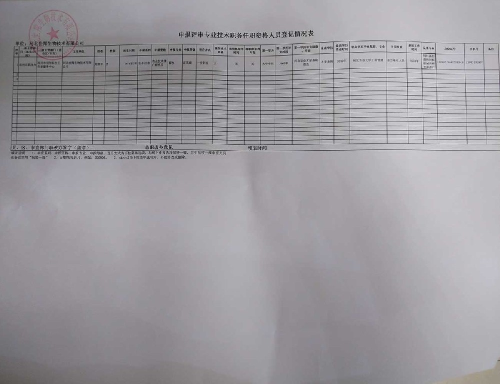 关于刘荣军农业技术推广研究员申报公示